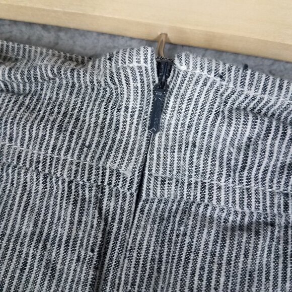 Eileen Fisher Skirt Women's Large Gray Striped Organic Hemp A-Line Office Career - Picture 7 of 10